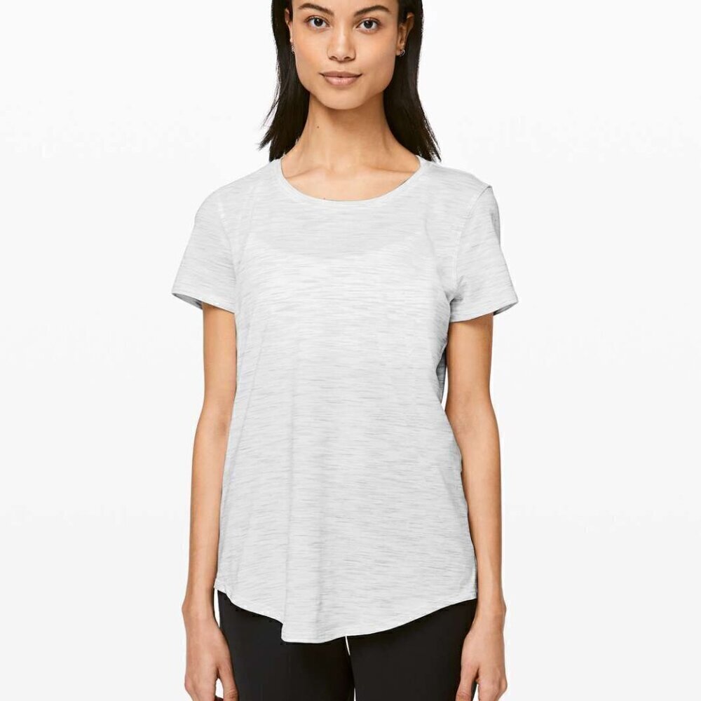 Lululemon Love Crew III - 12 3 Color Space Dye Ice Grey Alpine White